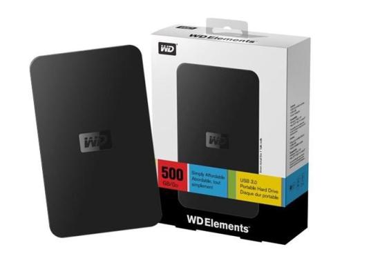 WD Elements 500GB USB 3.0/2.0 Portable Hard Drive